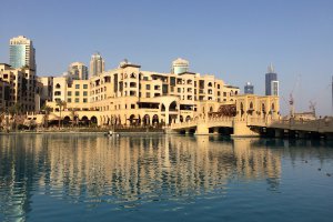 Photo taken at Souk Al Bahar Bridge - Dubai - United Arab Emirates with Apple iPhone 5s