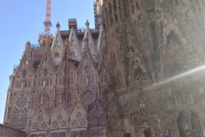 Photo taken at Plaça de Gaudí, 268, 08013 Barcelona, Barcelona, Spain with Apple iPhone 5