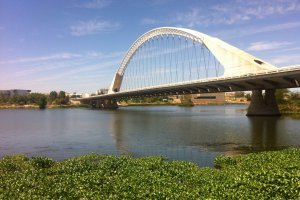 Photo taken at Puente de Lusitania, 06800 Mérida, Badajoz, Spain with Apple iPhone 4