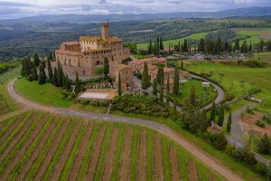 Castello di Poggio alle Mura, Strada Provinciale La Maremmana, Belriguardo, Montalcino, SI, Tuscany, Italy